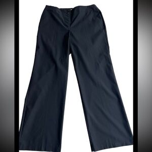 Chicos Wide Leg Mid-Rise Trouser Dress Pants Womens 1.5 |10 Black Business